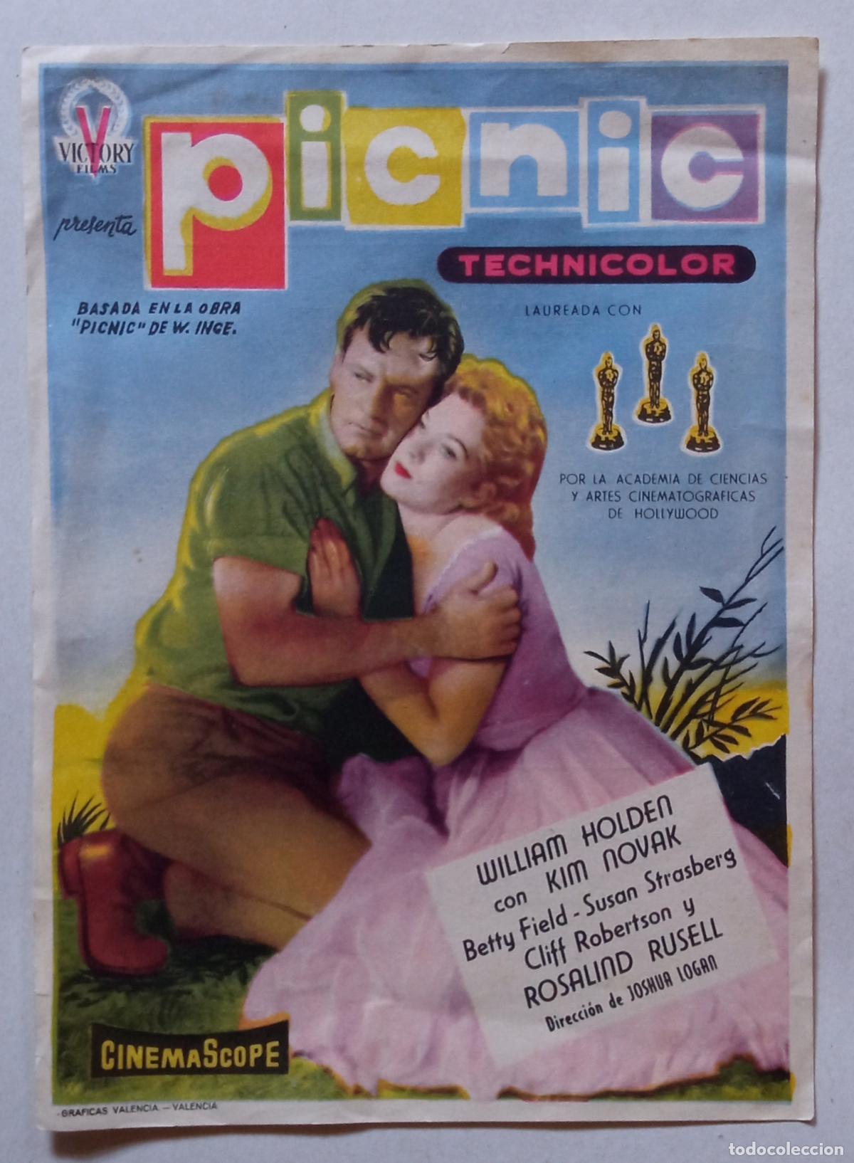 Cine: PROGRAMA DE CINE. WILLIAM HOLDEN. KIM NOVAK. PICNIC. CINE SAN ROQUE. LAS PALMAS
