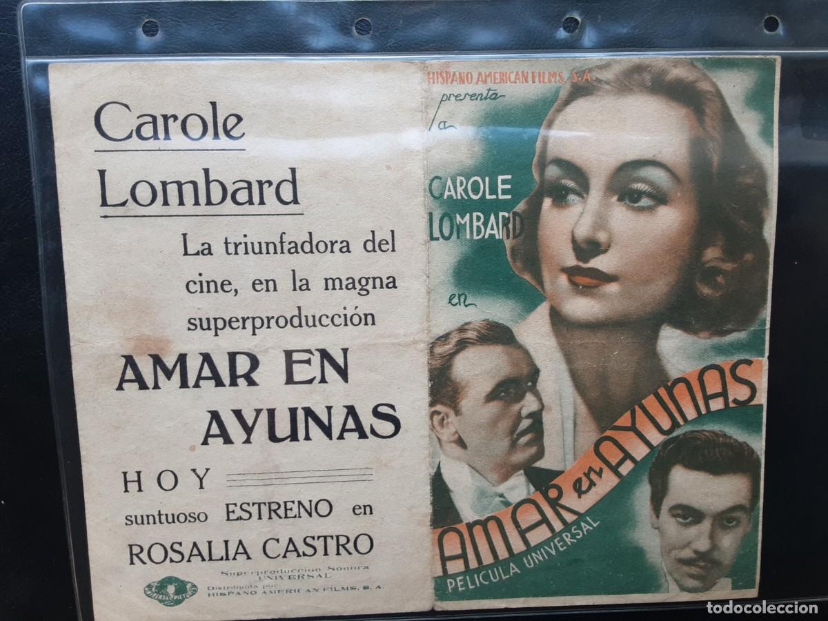 Cine: AMAR EN AYUNAS, CAROLE LOMBARD, PRESTON FOSTER, C&Eacute;SAR ROMERO.