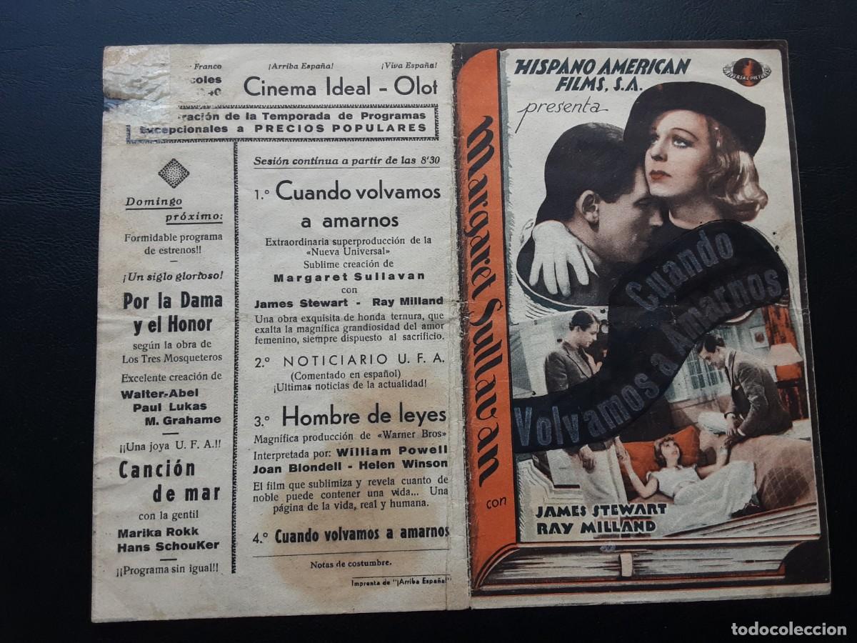 Cine: CUANDO VOLVAMOS A AMARNOS, MARGARET SULLAVAN, JAMES STEWART, RAY MILLAN.