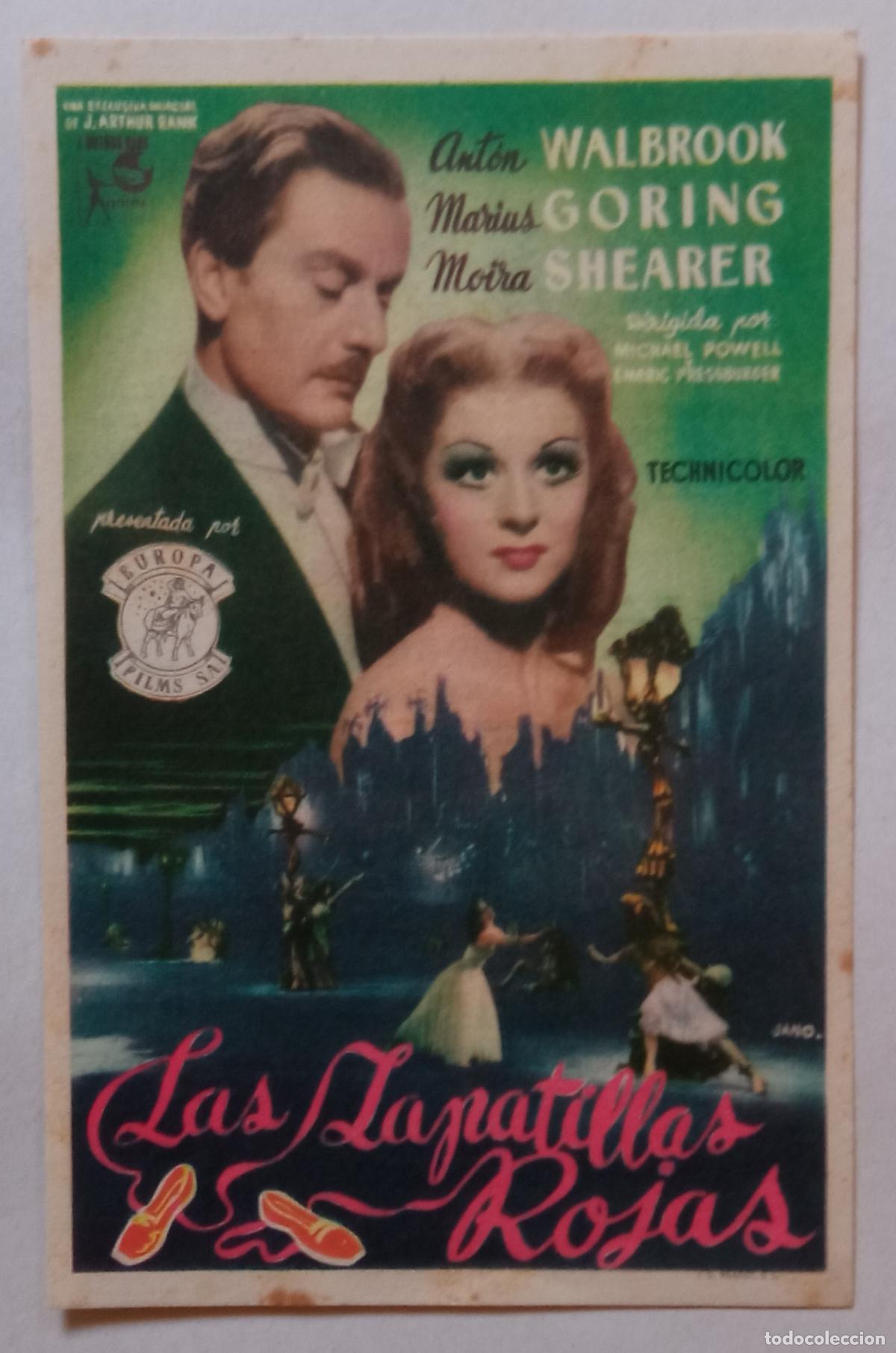 Cine: PROGRAMA DE CINE. ANT&Oacute;N WALBROOK. LAS ZAPATILLAS ROJAS. PORTADA DE JANO. CINE SANTA BRIGIDA.