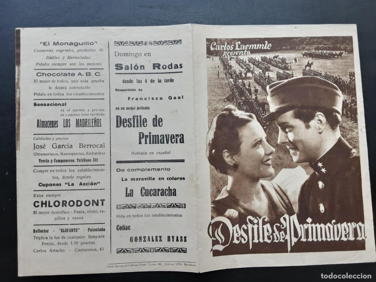 Cine: DESFILE DE PRIMAVERA, FRANCISCA GAAL, PAUL HORBIGER.