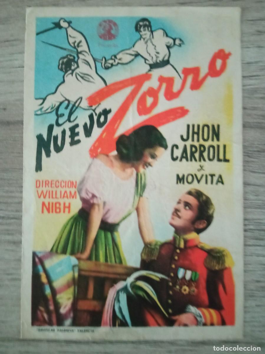 Cine: EL NUEVO ZORRO, JOHN CARROLL, MOVITA, DISTRIBUIDORA CYDE