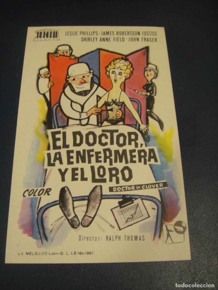 Cine: el doctor la enfermera y el loro - folleto de mano , sin publicidad