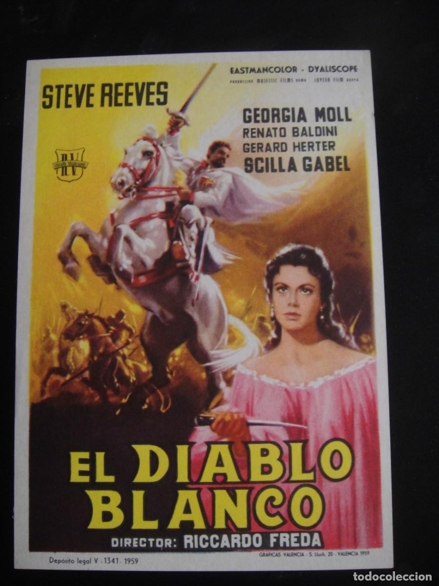 Cine: el diablo blanco - folleto de mano , sin publicidad