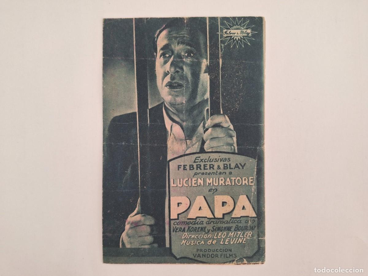 Cine: CINE FOLLETO MANO DOBLE PAPA LUCIEN MURATORE FMD RV 122