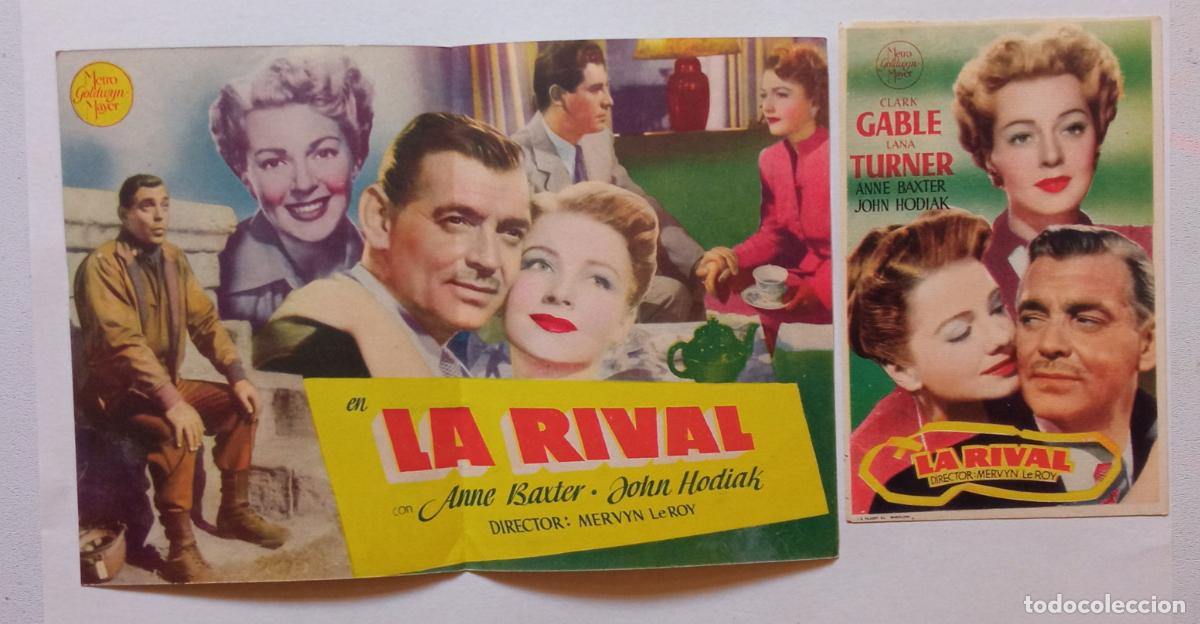 Cine: DOS PROGRAMAS UNO DOBLE Y OTRO SENCILLO. CLARK GABLE. LANA TURNER. LA RIVAL - Foto 2