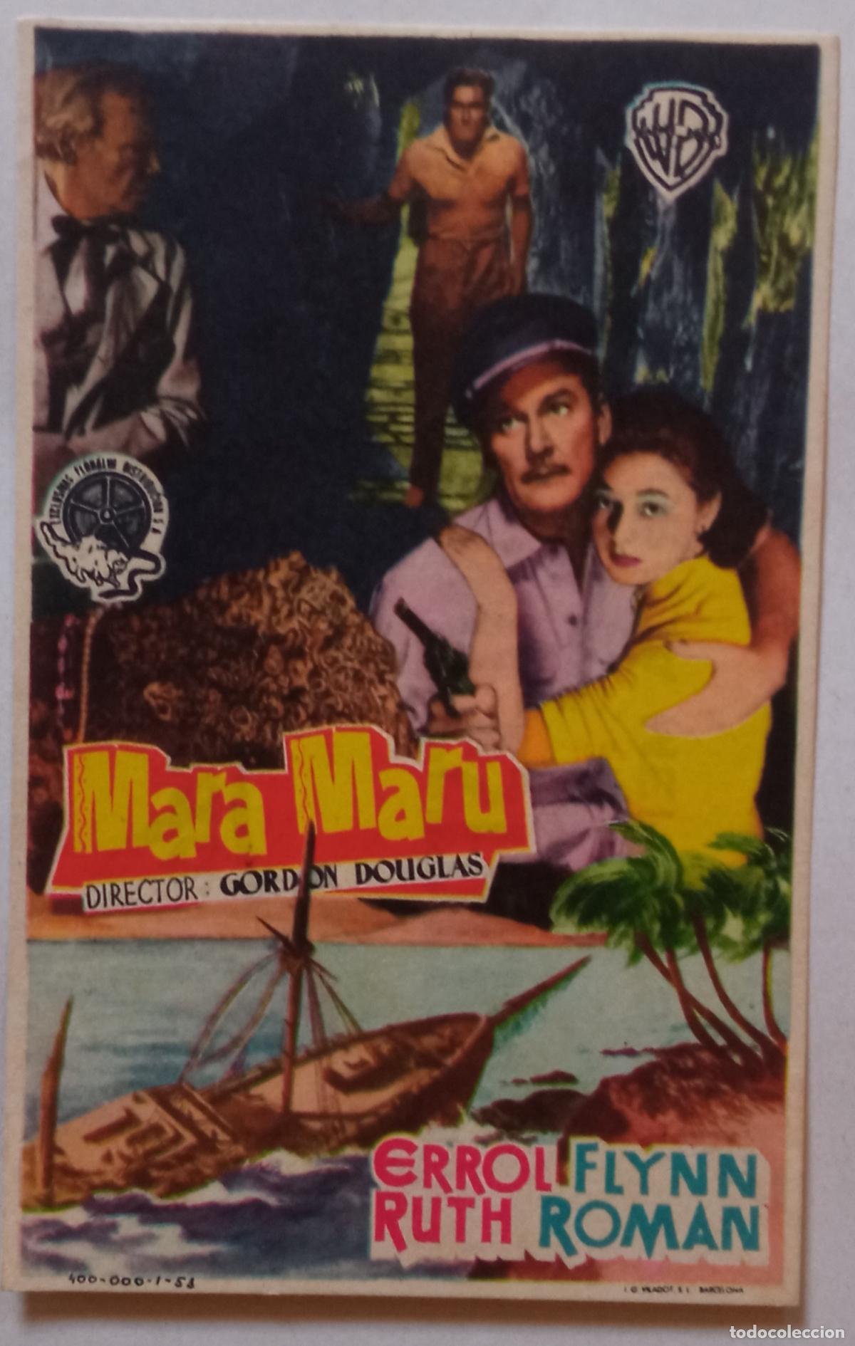 Cine: PROGRAMA DE CINE. ERROL FLYNN. RUTH ROMAN. MARA MARU. CINE AVELLANEDA. LAS PALMAS