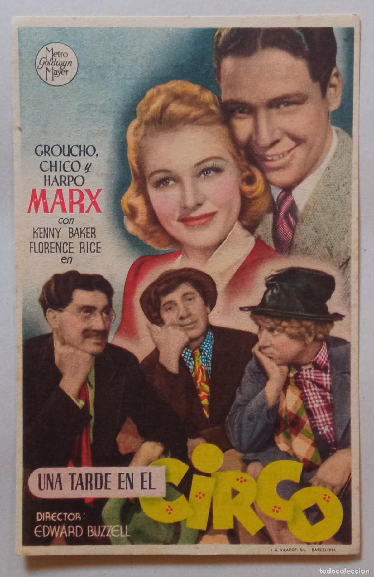 Cine: PROGRAMA DE CINE. HERMANOS MARX. UNA TARDE EN EL CIRCO. CINE CUY&Aacute;S. LAS PALMAS