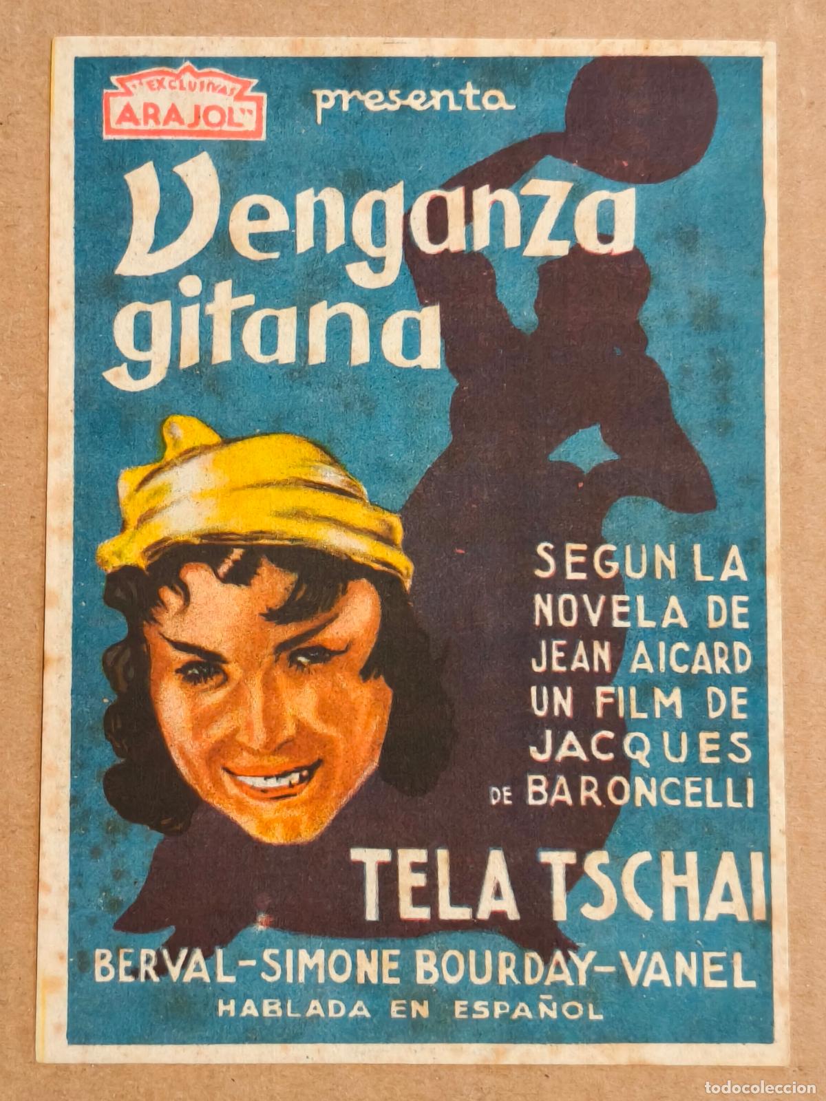  Flyers Publicitaires de films Anciens: VENGANZA GITANA EXCLUSIVAS ARAJOL PROGRAMA DE CINE