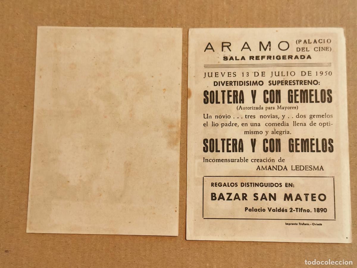 Cine: SOLTERA Y CON GEMELOS EXCLUSIVAS ARAJOL PROGRAMA DE CINE 1948 - Foto 2