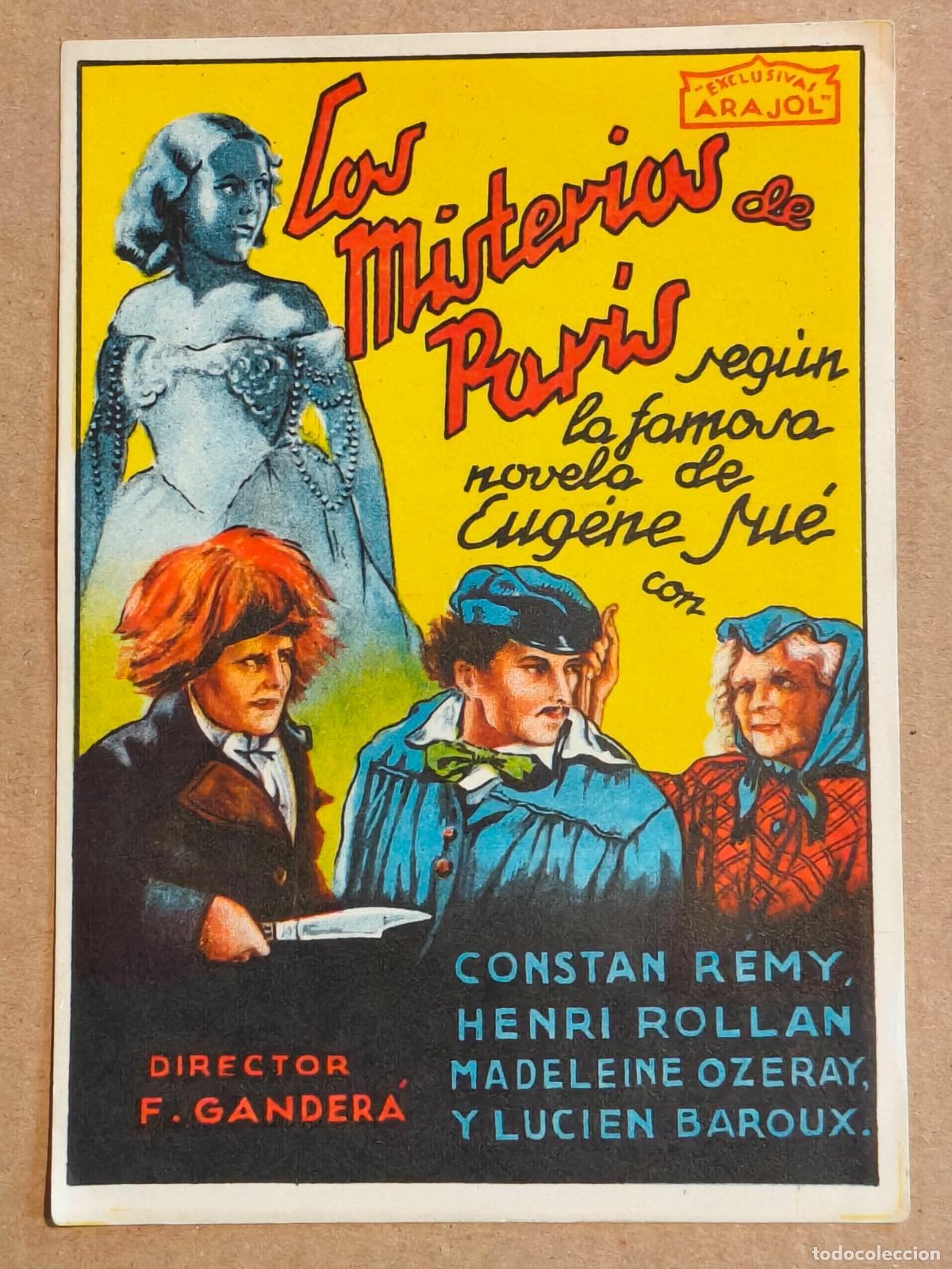 Cine: LOS MISTERIOS DE PARIS EXCLUSIVAS ARAJOL PROGRAMA DE CINE - Foto 1