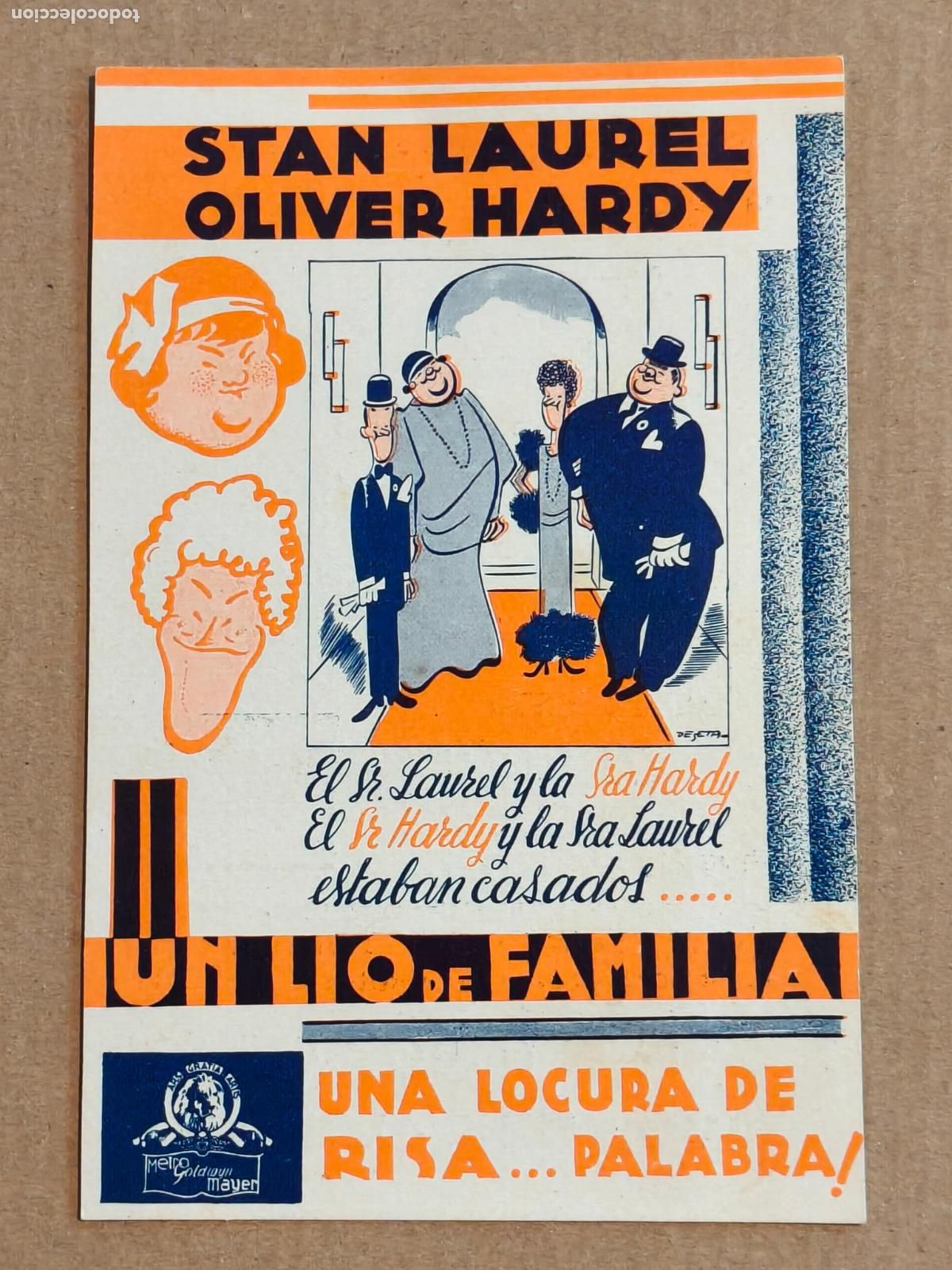 Cine: LAUREL Y HARDY UN LIO DE FAMILIA PROGRAMA DE CINE 1935