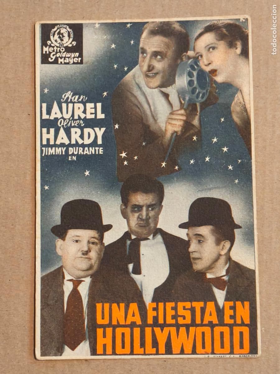 Cine: LAUREL Y HARDY UNA FIESTA EN HOLLYWOOD PROGRAMA DE CINE 1936