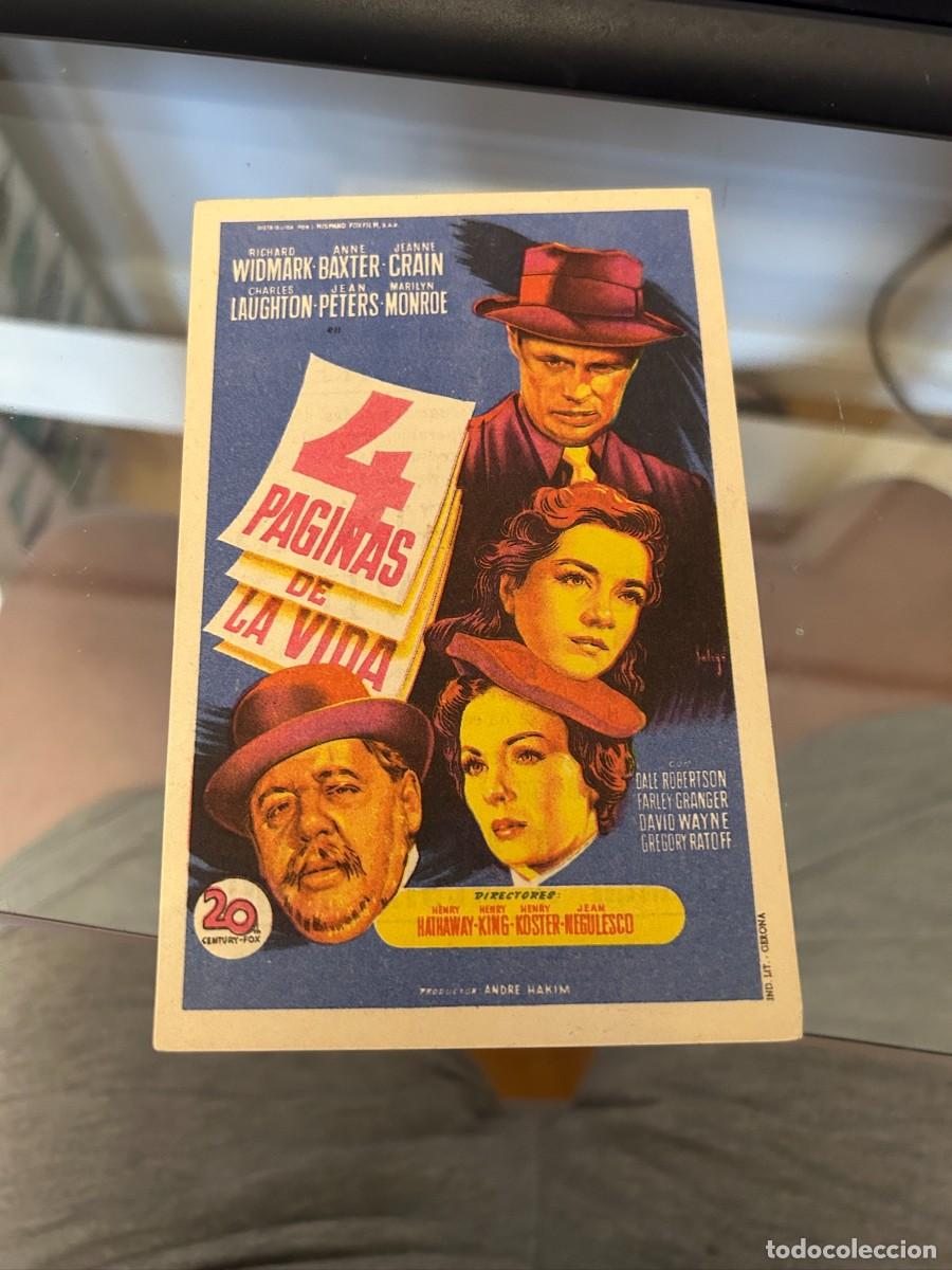 Cine: 4 PAGINAS DE LA VIDA CINE CENTRAL CARTAGENA CON PUBLICIDAD BUEN ESTADO 49