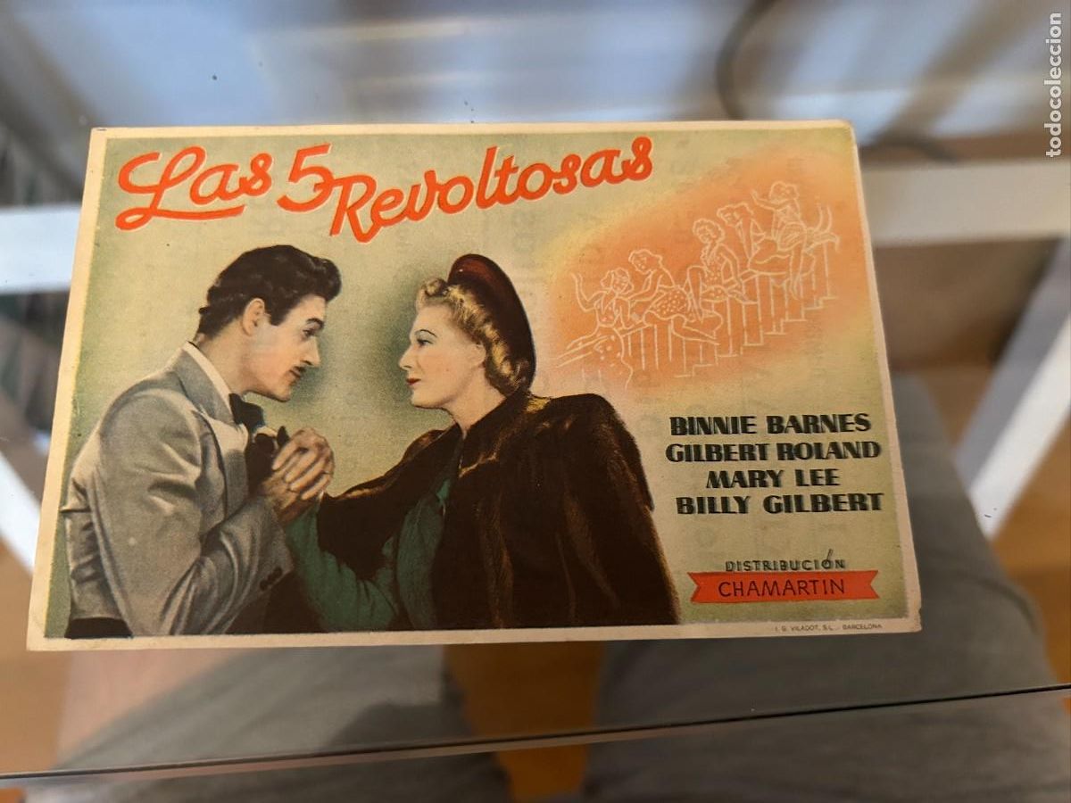 Cine: LAS 5 REVOLTOSAS CINE KURSAAL CON PUBLICIDAD BUEN ESTADO 55