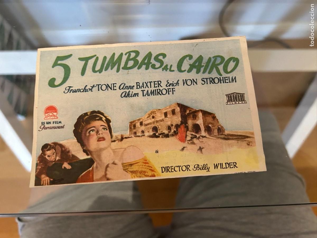 Cine: 5 TUMBAS AL CAIRO IDEAL CINEMA COMO SE VE CON PUBLICIDAD 57