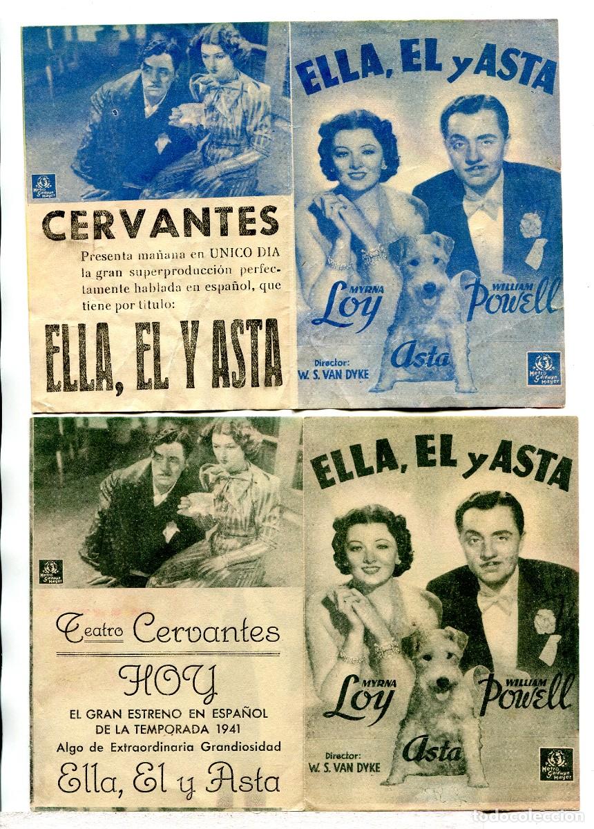 Kino: ELLA, EL Y ASTA, con Myrna Loy.