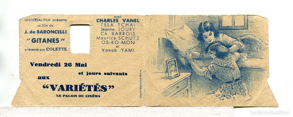 Cine: GITANES, con Charles Vanel. PROGRAMA TROQUELADO FRANC&Eacute;S. - Foto 2