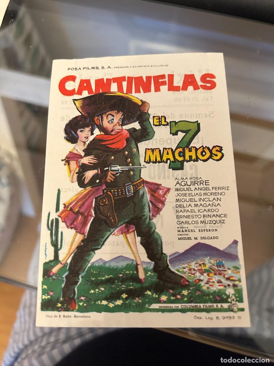 Cine: EL 7 MACHOS CINE MAXIMO Y ROVIRA CON PUBLICIDAD BUEN ESTADO 75