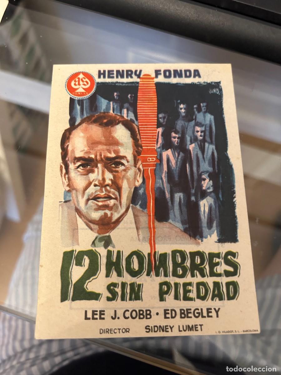 Cine: 12 HOMBRES SIN PIEDAD HENRY FONDA CINE REX CASTELLON BUEN ESTADO CON PUBLICIDAD 91