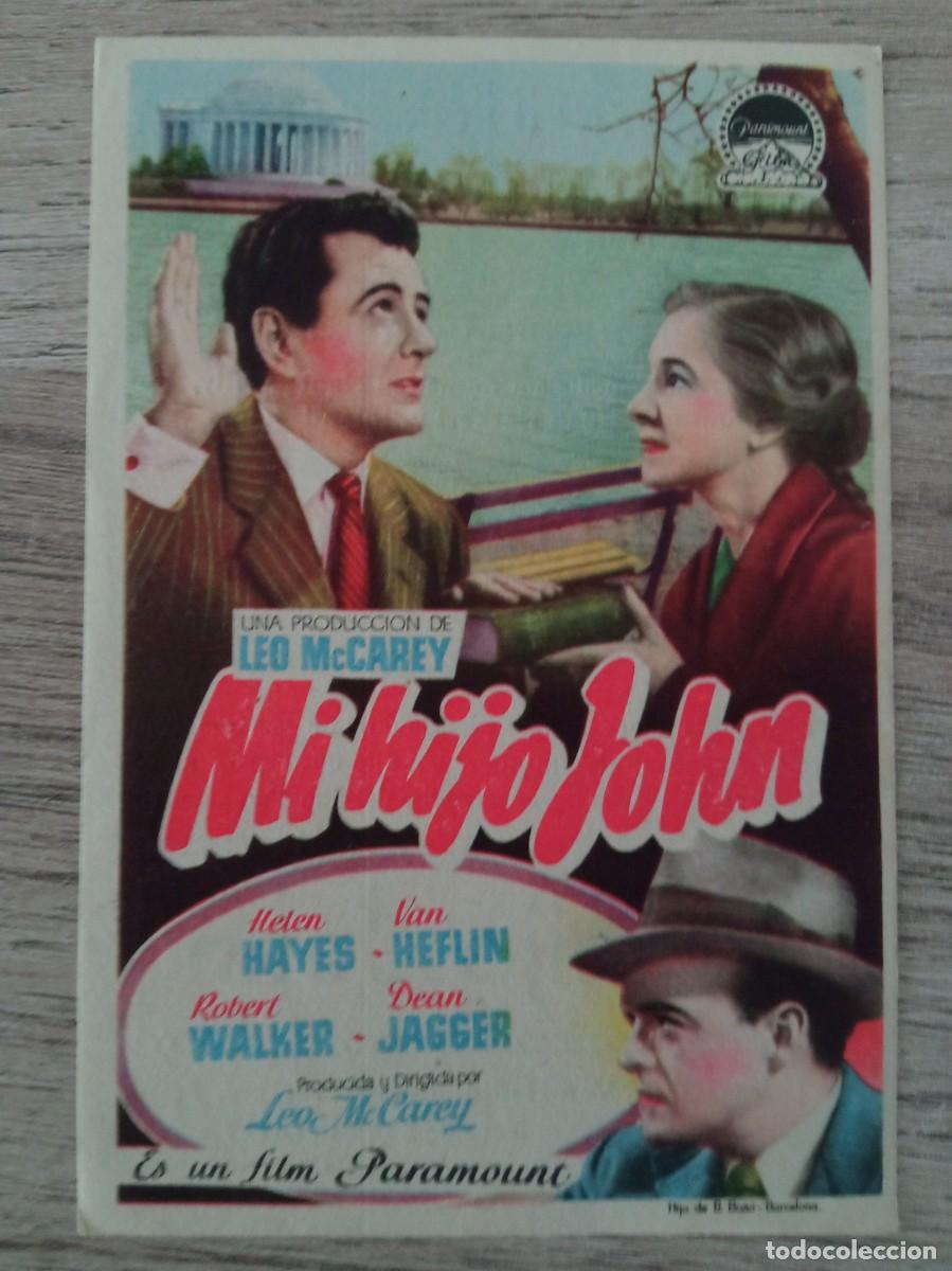 Cine: MI HIJO JOHN, HELEN HAYES, VAN HEFLIN, CINES ATENEO Y CATALU&Ntilde;A, T&Aacute;RREGA, 1953
