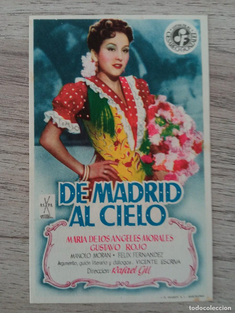 Cine: DE MADRID AL CIELO, MARIA DE LOS ANGELES MORALES, CINE ESPA&Ntilde;OL, 1953