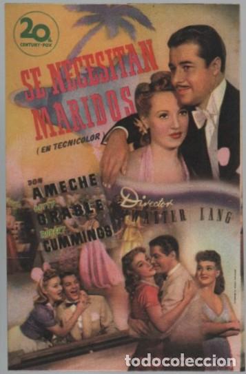 Cine: PROGRAMA DE CINE: SE NECESITAN MARIDOS PC-11624