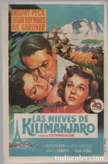 Cine: PROGRAMA DE CINE: LAS NIEVES DE KILIMANJARO PC-11625
