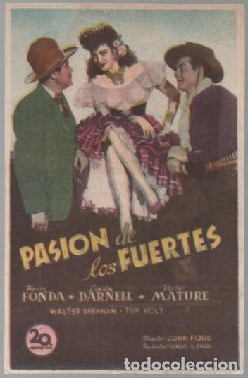 Cine: PROGRAMA DE CINE: PASION DE LOS FUERTES PC-11631