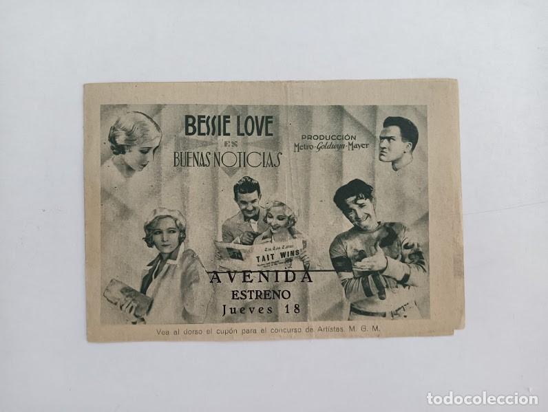 Kino: BUENAS NOTICIAS PROGRAMA DOBLE MGM BESSIE LOVE CONCURSO MGM