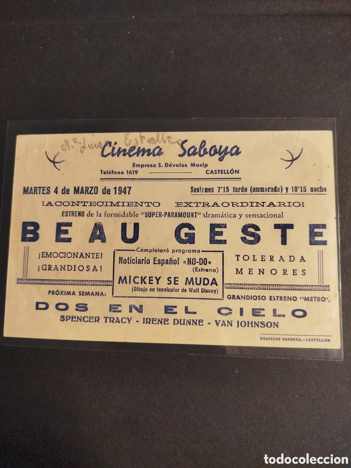 Cine: BEAU GESTE C/PUBLICIDAD - Foto 2