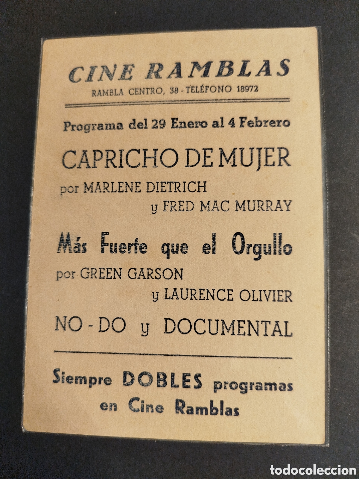 Cine: CAPRICHO DE MUJER C/PUBLICIDAD - Foto 2