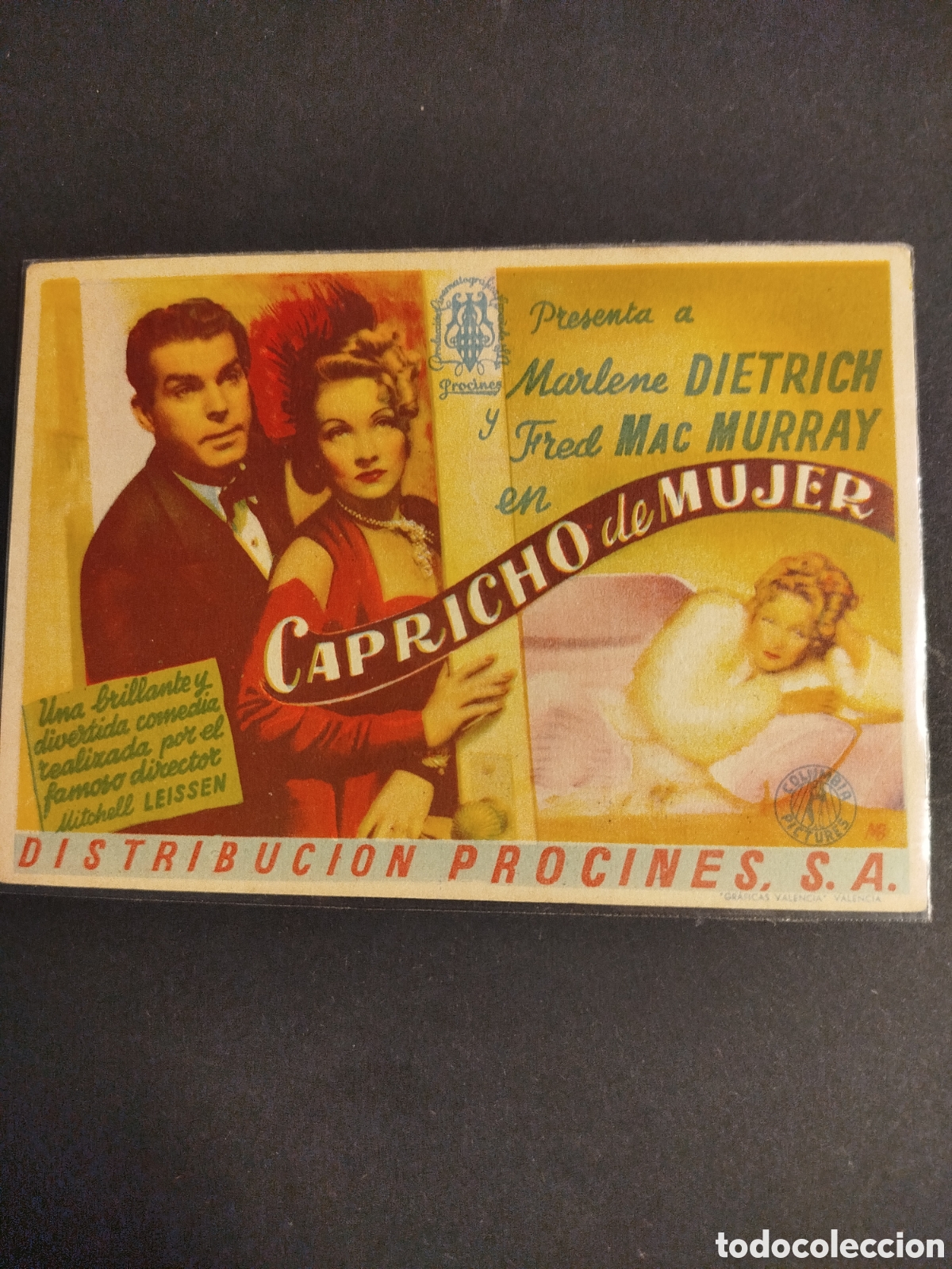 Cine: CAPRICHO DE MUJER C/PUBLICIDAD