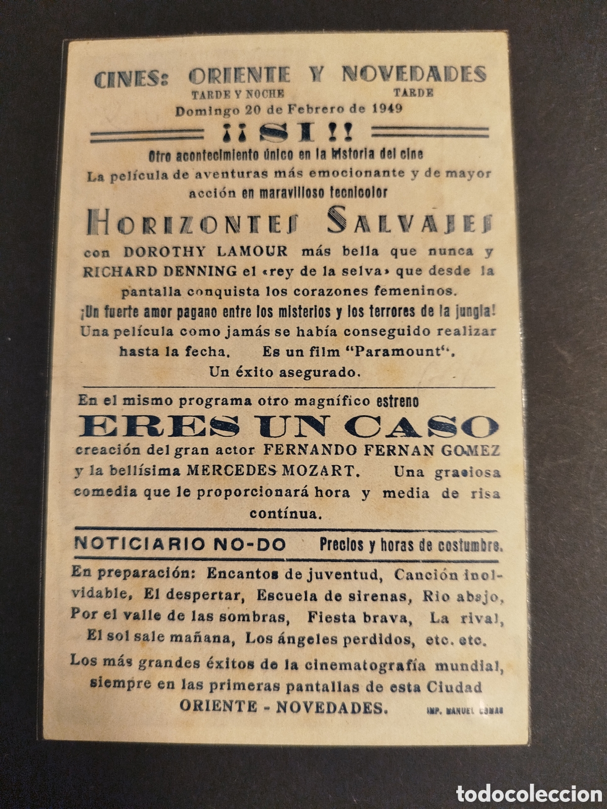 Cine: HORIZONTES SALVAJES C/PUBLICIDAD - Foto 2