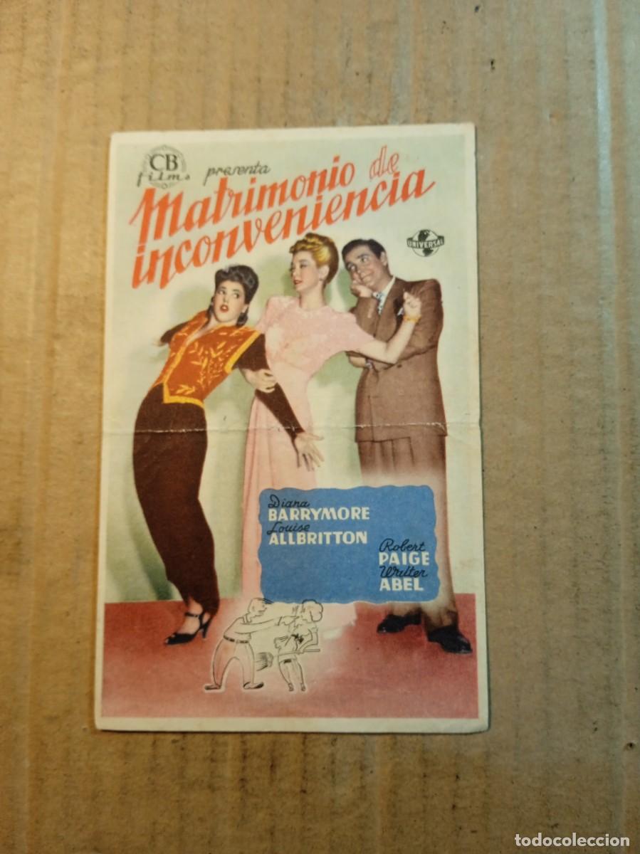 Kino: FOLLETO DE MANO CON PUBLICIDAD MATRIMONIO DE INCONVENIENCIA