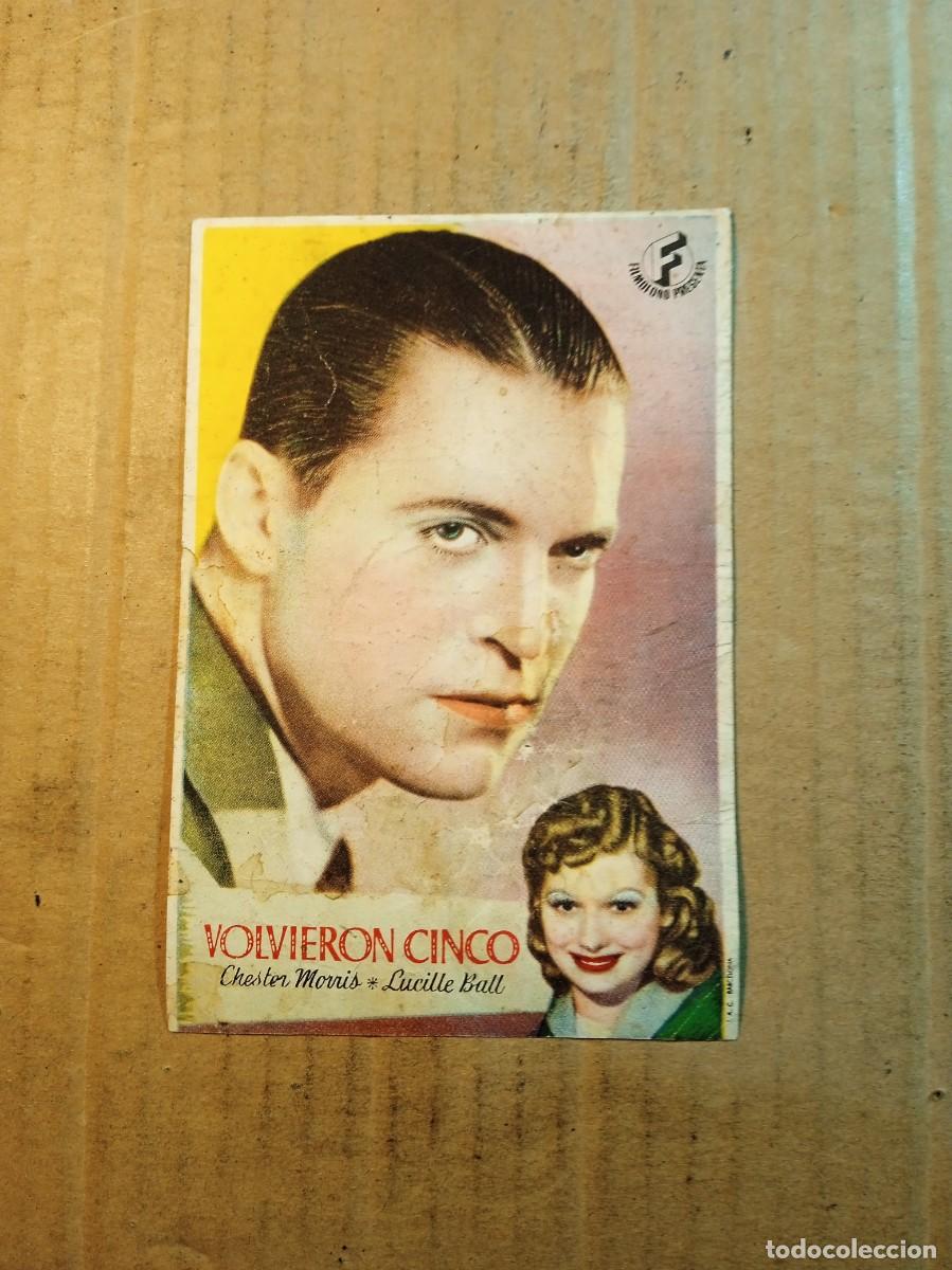 Kino: FOLLETO DE MANO CON PUBLICIDAD VOLVIERON CINCO