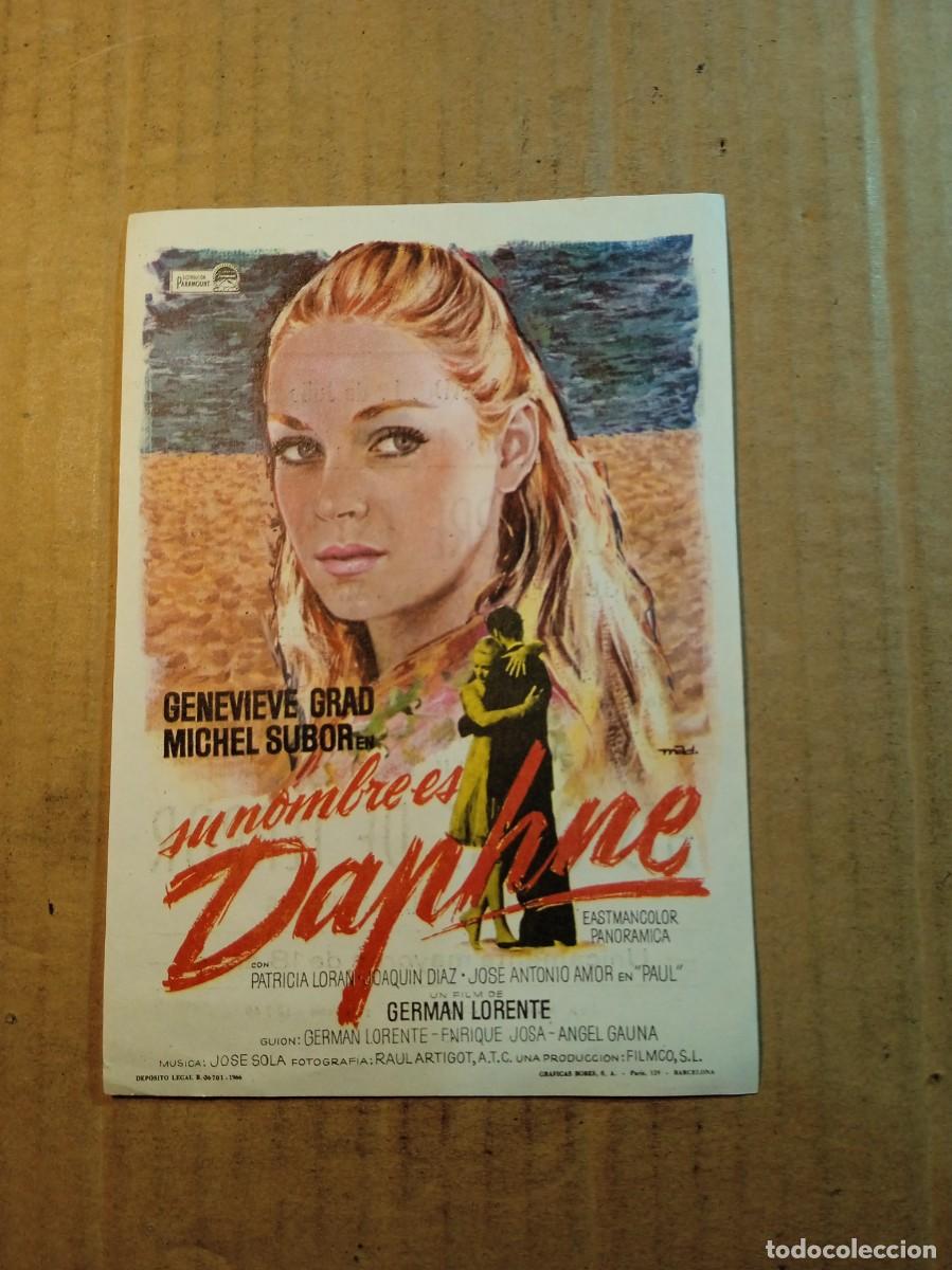 Cine: FOLLETO DE MANO CON PUBLICIDAD SU NOMBRE ES DAPHNE