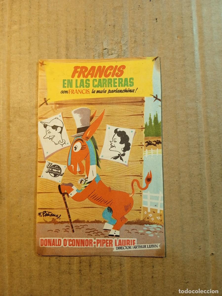 Kino: FOLLETO DE MANO CON PUBLICIDAD FRANCIS EN LAS CARRERAS