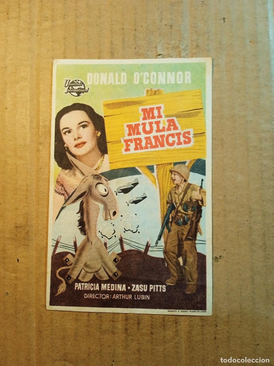 Kino: FOLLETO DE MANO CON PUBLICIDAD MI MULA FRANCIS