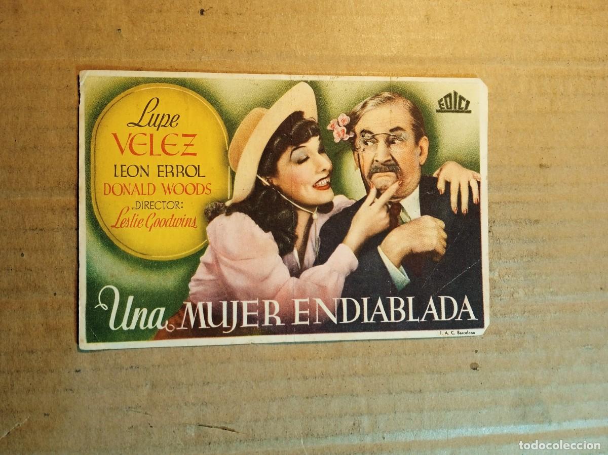 Kino: FOLLETO DE MANO CON PUBLICIDAD UNA MUJER ENDIABLADA