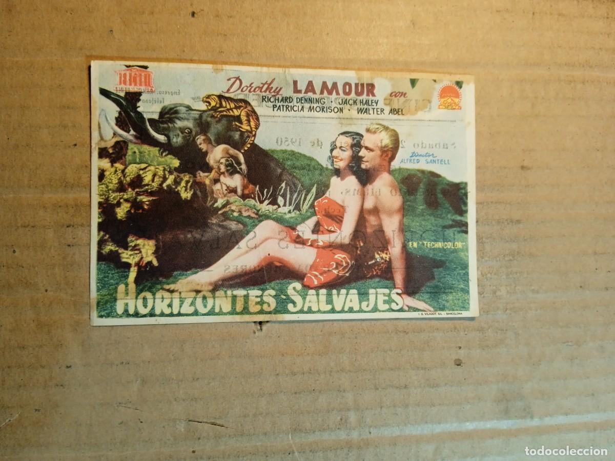 Kino: FOLLETO DE MANO CON PUBLICIDAD HORIZONTES SAVAJES