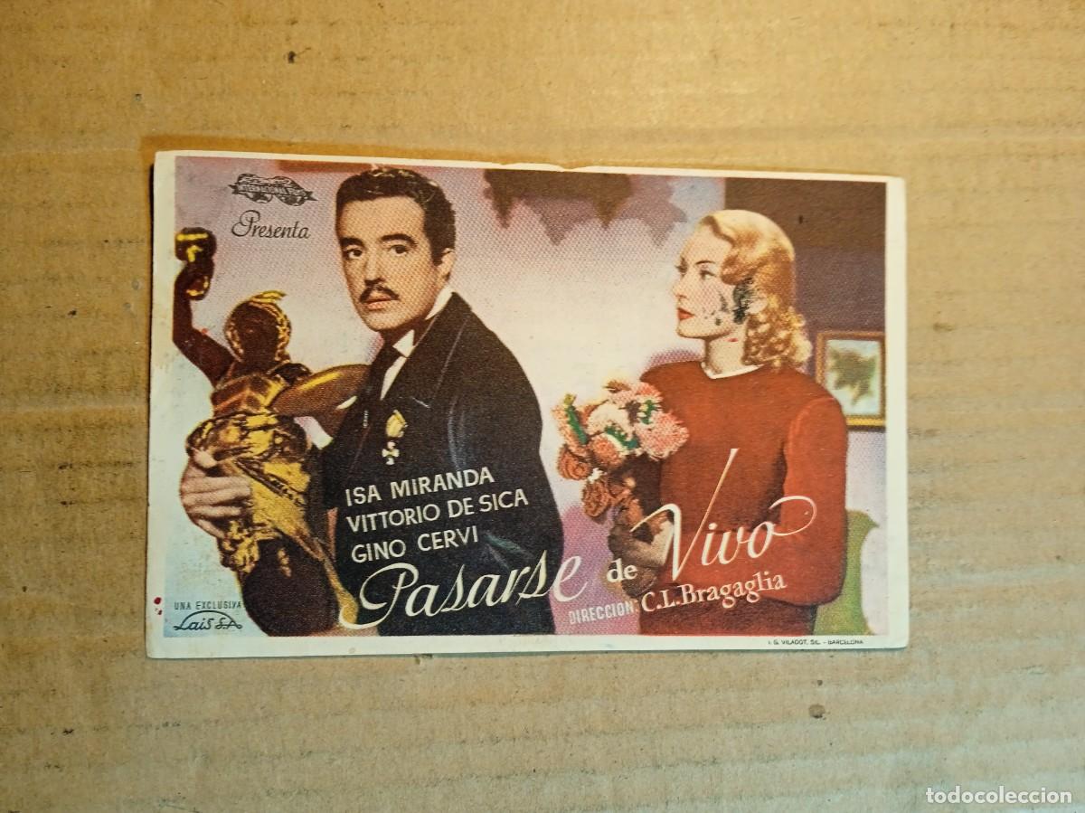 Kino: FOLLETO DE MANO CON PUBLICIDAD PASARSE DE VIVO