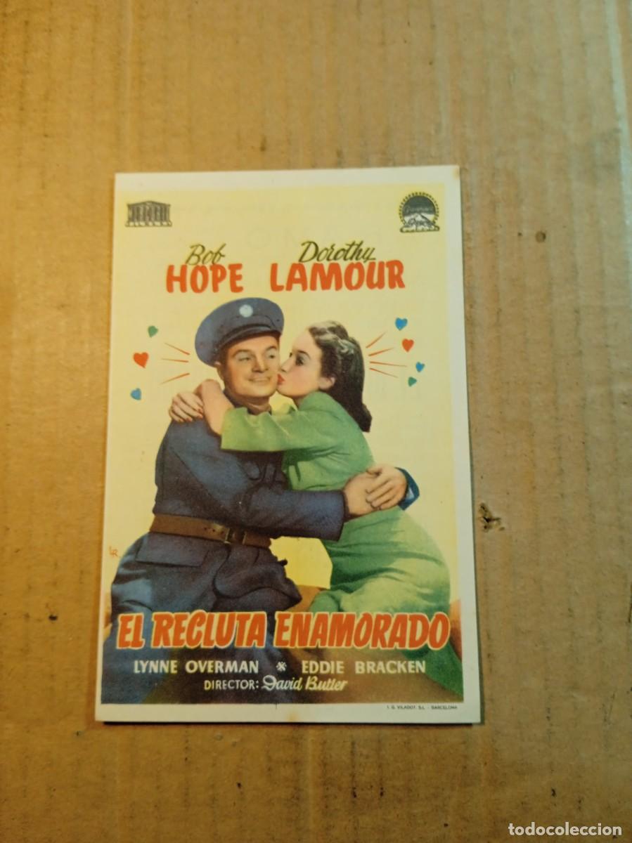 Kino: FOLLETO DE MANO CON PUBLICIDAD EL RECLUTA ENAMORADO