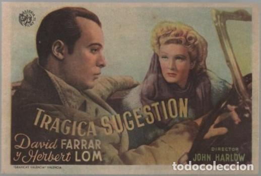 Cine: PROGRAMA DE CINE: TRAGICA SUGESTION PC-11653 - Foto 1