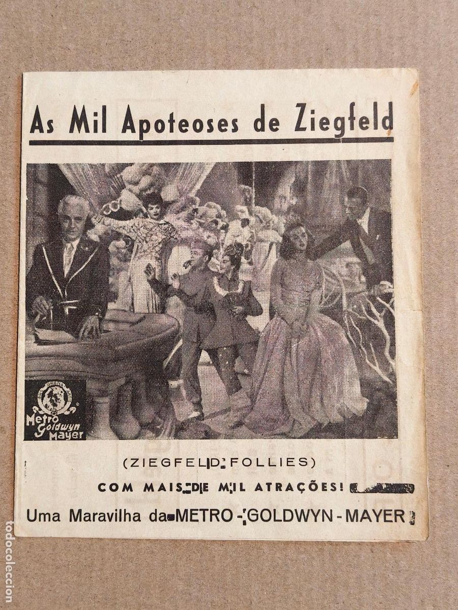  Flyers Publicitaires de films Anciens: ZIEGFELD PROGRAMA DE CINE PORTUGUES 1948