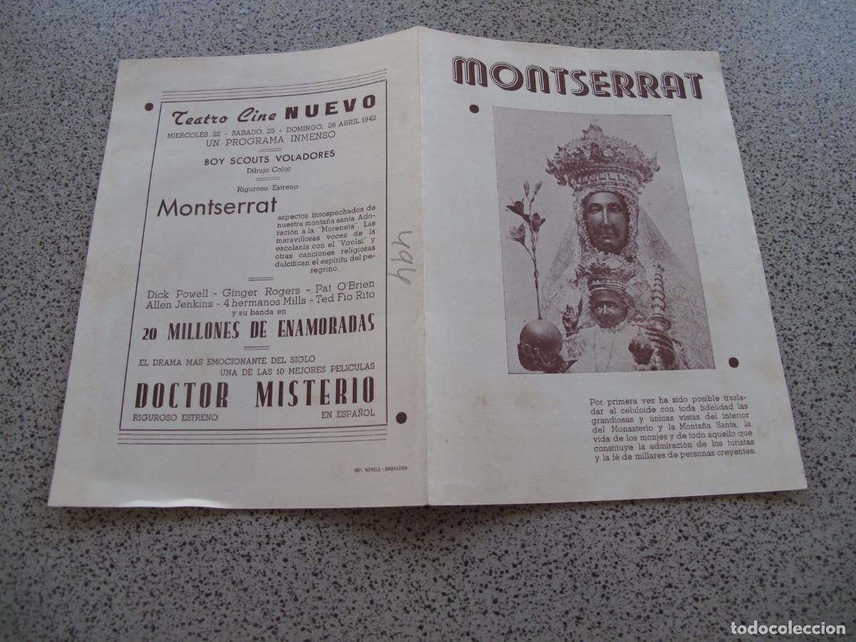 Folhetos de m&atilde;o de filmes antigos de cinema: PROGRAMA DE MANO ORIGINAL EL DE LA FOTO