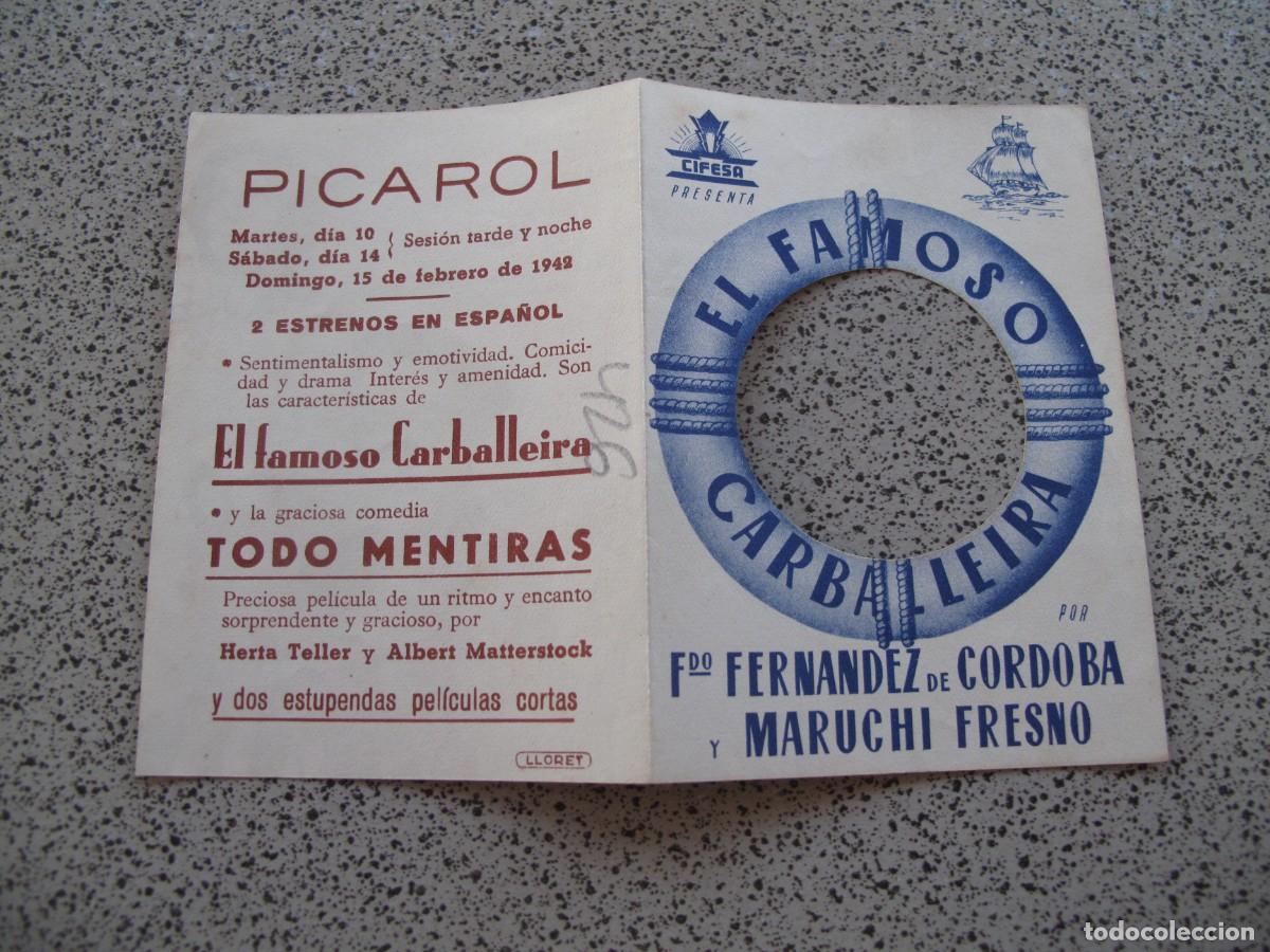  Foglietti di film di film antichi di cinema: PROGRAMA DE MANO ORIGINAL EL DE LA FOTO