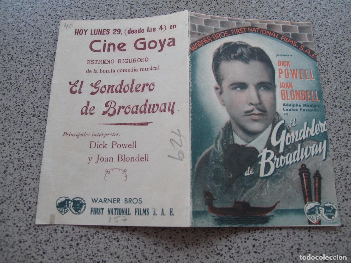  Flyers Publicitaires de films Anciens: PROGRAMA DE MANO ORIGINAL EL DE LA FOTO