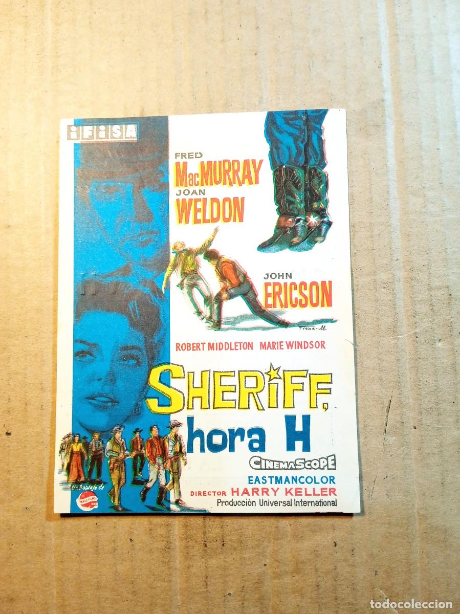 Cinema: FOLLETO DE MANO CON PUBLICIDAD SHERIFF HORA H
