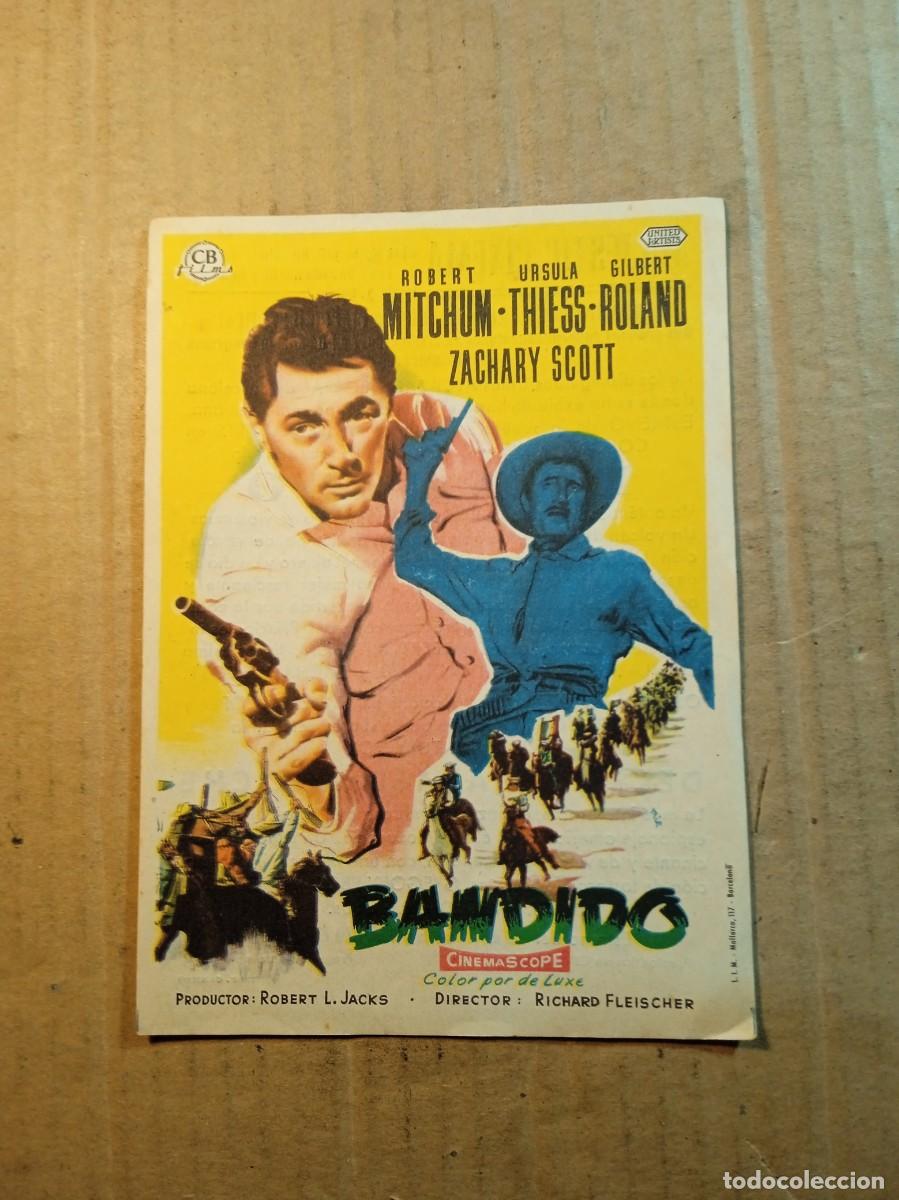 Cinema: FOLLETO DE MANO CON PUBLICIDAD BANDIDO